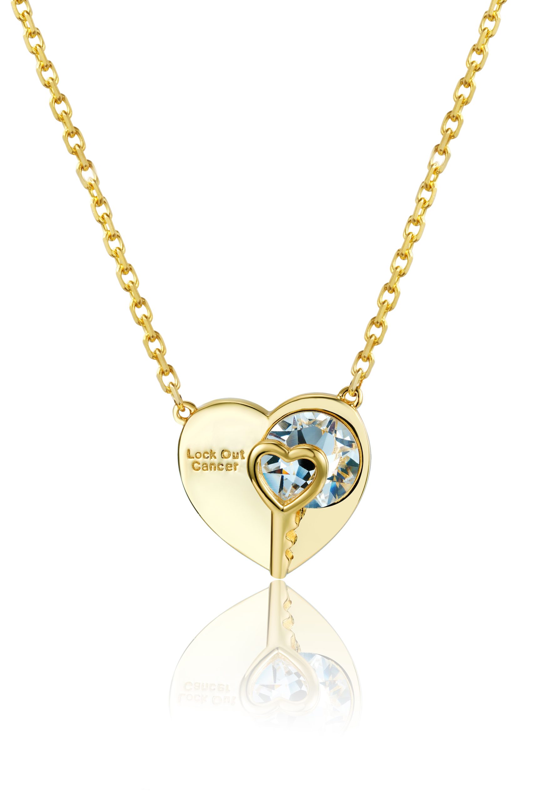 Macy's Diamond Accent Heart Lock & Key 18