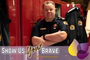 Chris Pestru, 2026 Show Us Your Brave ambassador, raising cancer awareness in Windsor